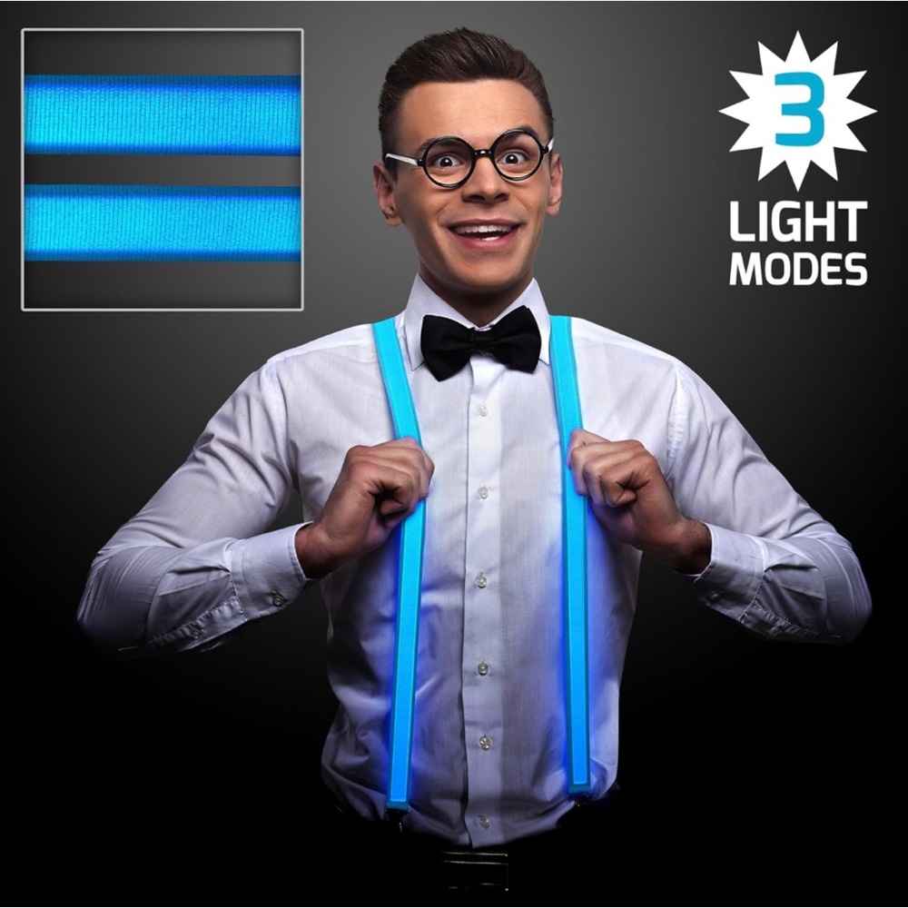 Blue LED suspenders